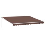 Casa si Gradina - Gradina si terasa - Umbrele si pavilioane - Umbrele - Copertina retractabila manual, maro, 450x300 cm - Infinity.ro