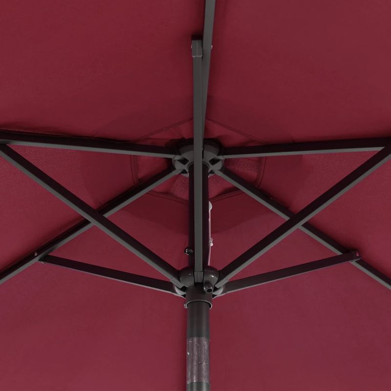 Casa si Gradina - Gradina si terasa - Umbrele si pavilioane - Umbrele - Umbrela soare gradina stalp din otel rosu bordo 225x225x212 cm - Infinity.ro