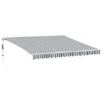 Casa si Gradina - Gradina si terasa - Umbrele si pavilioane - Umbrele - Copertina retractabila automat cu LED, antracit/alb, 400x350 cm - Infinity.ro
