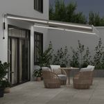 Casa si Gradina - Gradina si terasa - Umbrele si pavilioane - Umbrele - Copertina retractabila automat cu LED, antracit/alb, 400x350 cm - Infinity.ro