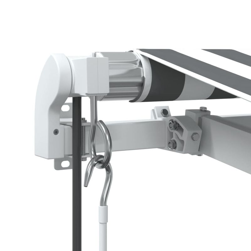 Casa si Gradina - Gradina si terasa - Umbrele si pavilioane - Umbrele - Copertina retractabila automat cu LED, antracit/alb, 400x350 cm - Infinity.ro