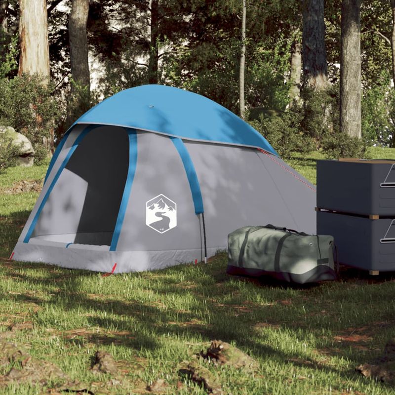 Sport si Outdoor - Camping - Corturi camping - Cort de camping cupola pentru 1 persoana, albastru, impermeabil - Infinity.ro