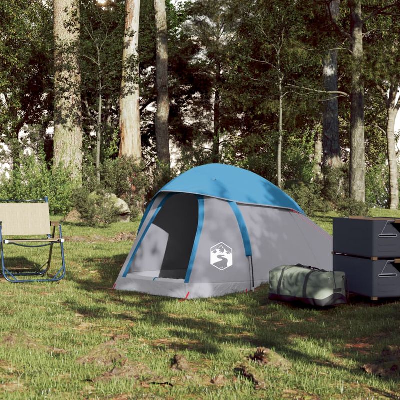 Sport si Outdoor - Camping - Corturi camping - Cort de camping cupola pentru 1 persoana, albastru, impermeabil - Infinity.ro