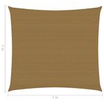 Casa si Gradina - Gradina si terasa - Umbrele si pavilioane - Umbrele - Panza parasolar, gri taupe, 7x7 m, HDPE, 160 g/m² - Infinity.ro