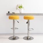 Casa si Gradina - Mobilier - Scaune si fotolii - Scaune - Scaune de bar, 2 buc., galben mustar, material textil - Infinity.ro