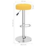 Casa si Gradina - Mobilier - Scaune si fotolii - Scaune - Scaune de bar, 2 buc., galben mustar, material textil - Infinity.ro