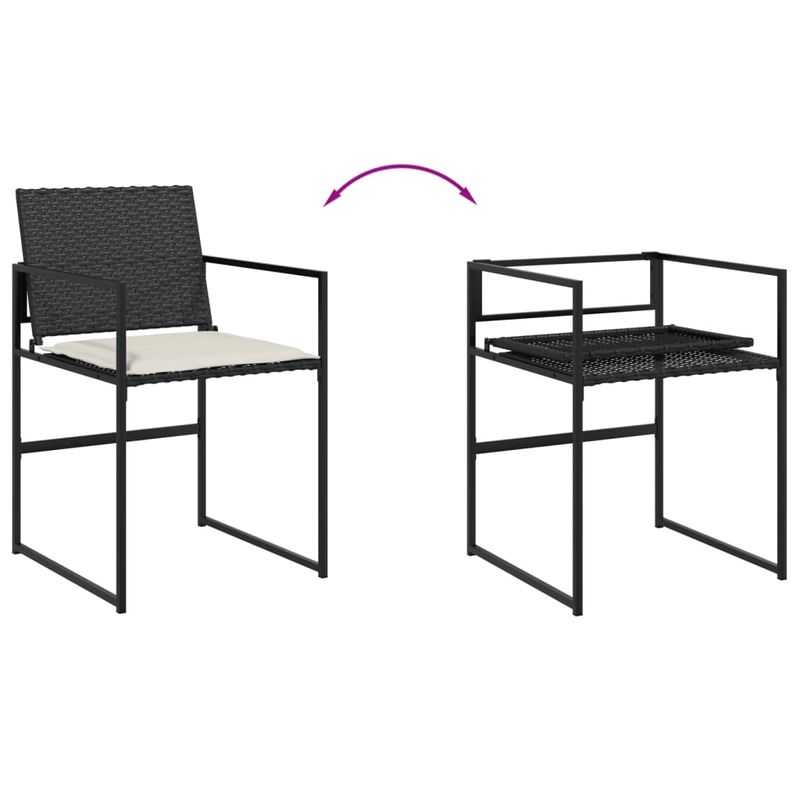 Casa si Gradina - Gradina si terasa - Mobilier exterior - Seturi mobila gradina - Set mobilier de gradina cu perne, 15 piese, negru, poliratan - Infinity.ro