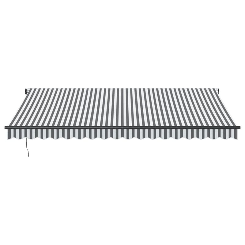 Casa si Gradina - Gradina si terasa - Umbrele si pavilioane - Umbrele - Copertina retractabila automat, antracit/alb, 450x350 cm - Infinity.ro