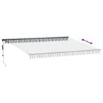Casa si Gradina - Gradina si terasa - Umbrele si pavilioane - Umbrele - Copertina retractabila automat, antracit/alb, 450x350 cm - Infinity.ro