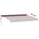 Casa si Gradina - Gradina si terasa - Umbrele si pavilioane - Umbrele - Copertina retractabila automat cu LED-uri, maro, 500x300 cm - Infinity.ro