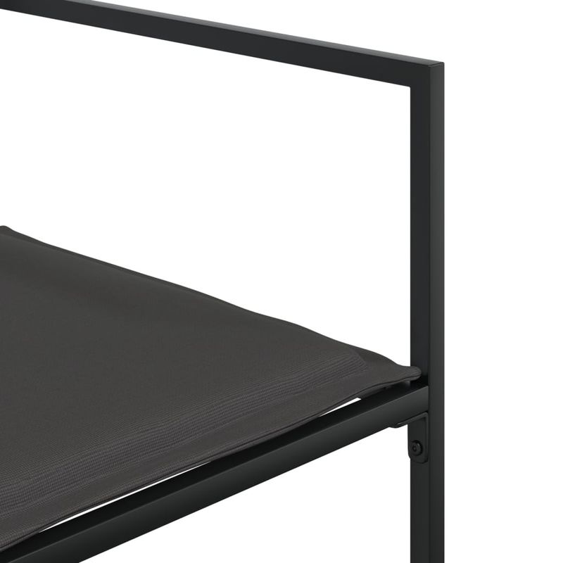 Casa si Gradina - Gradina si terasa - Mobilier exterior - Seturi mobila gradina - Set mobilier de gradina, 9 piese, cu perne, negru, textilena - Infinity.ro