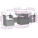 Casa si Gradina - Gradina si terasa - Mobilier exterior - Seturi mobila gradina - Set canapele de gradina cu perne, 6 piese, bej, poliratan - Infinity.ro