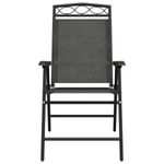 Casa si Gradina - Gradina si terasa - Mobilier exterior - Scaune si sezlonguri gradina - Scaune pliante de gradina, 4 buc., gri melange, otel/textilene - Infinity.ro