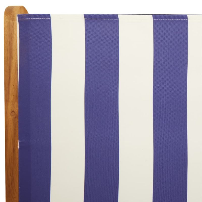 Casa si Gradina - Gradina si terasa - Mobilier exterior - Scaune si sezlonguri gradina - Scaune gradina rabatabile 8buc., textil albastru alb/lemn masiv - Infinity.ro