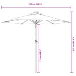 Casa si Gradina - Gradina si terasa - Umbrele si pavilioane - Umbrele - Umbrela soare de gradina stalp din otel albastru 225x225x212 cm - Infinity.ro