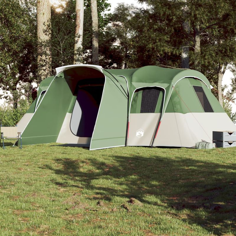 Sport si Outdoor - Camping - Corturi camping - Cort de familie tunel, 16 persoane, verde, impermeabil - Infinity.ro