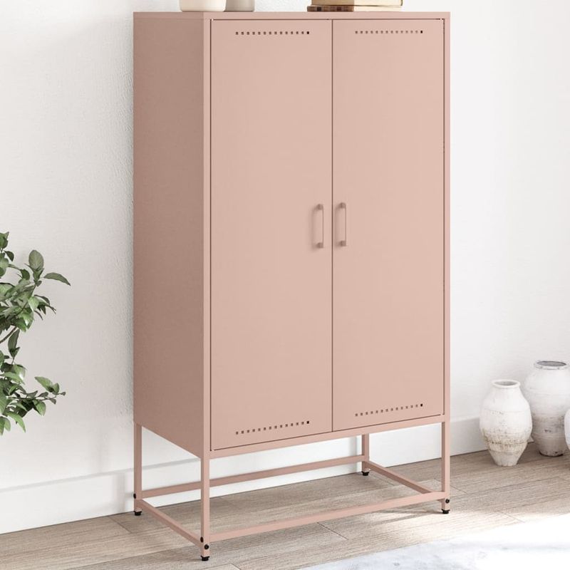 Casa si Gradina - Mobilier - Comode si corpuri - Corpuri bucatarie - Dulap inalt, roz, 68,5x38,5x123,5 cm, otel - Infinity.ro