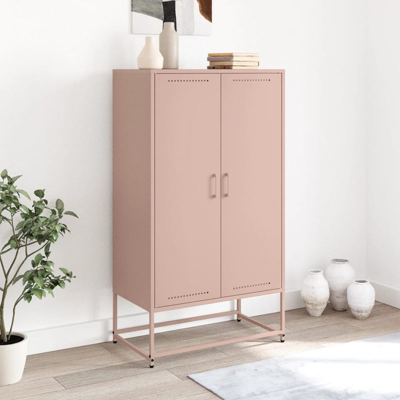 Casa si Gradina - Mobilier - Comode si corpuri - Corpuri bucatarie - Dulap inalt, roz, 68,5x38,5x123,5 cm, otel - Infinity.ro