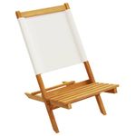 Casa si Gradina - Gradina si terasa - Mobilier exterior - Scaune si sezlonguri gradina - Scaune de gradina pliabile 8 buc., textil alb crem/lemn masiv - Infinity.ro