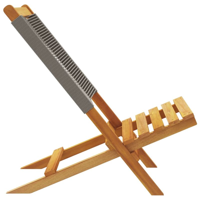 Casa si Gradina - Gradina si terasa - Mobilier exterior - Scaune si sezlonguri gradina - Scaune gradina 2 buc. gri, lemn masiv acacia si polipropilena - Infinity.ro