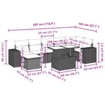 Casa si Gradina - Gradina si terasa - Mobilier exterior - Seturi mobila gradina - Set canapele de gradina, 8 piese, cu perne, bej, poliratan - Infinity.ro