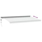 Casa si Gradina - Gradina si terasa - Umbrele si pavilioane - Pavilioane - Copertina retractabila automat LED-uri antracit/alb 600x350 cm - Infinity.ro