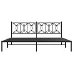Casa si Gradina - Mobilier - Paturi si accesorii - Paturi - Cadru de pat metalic cu tablie, negru, 193x203 cm - Infinity.ro
