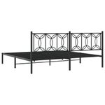 Casa si Gradina - Mobilier - Paturi si accesorii - Paturi - Cadru de pat metalic cu tablie, negru, 193x203 cm - Infinity.ro