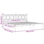 Casa si Gradina - Mobilier - Paturi si accesorii - Paturi - Cadru de pat metalic cu tablie, negru, 193x203 cm - Infinity.ro