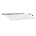 Casa si Gradina - Gradina si terasa - Umbrele si pavilioane - Pavilioane - Copertina retractabila automat cu LED, antracit/alb, 450x350 cm - Infinity.ro