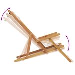 Casa si Gradina - Gradina si terasa - Mobilier exterior - Scaune si sezlonguri gradina - Scaun de plaja pliabile, bej, lemn masiv eucalipt și tesatura, model cu cotieră" - Infinity.ro