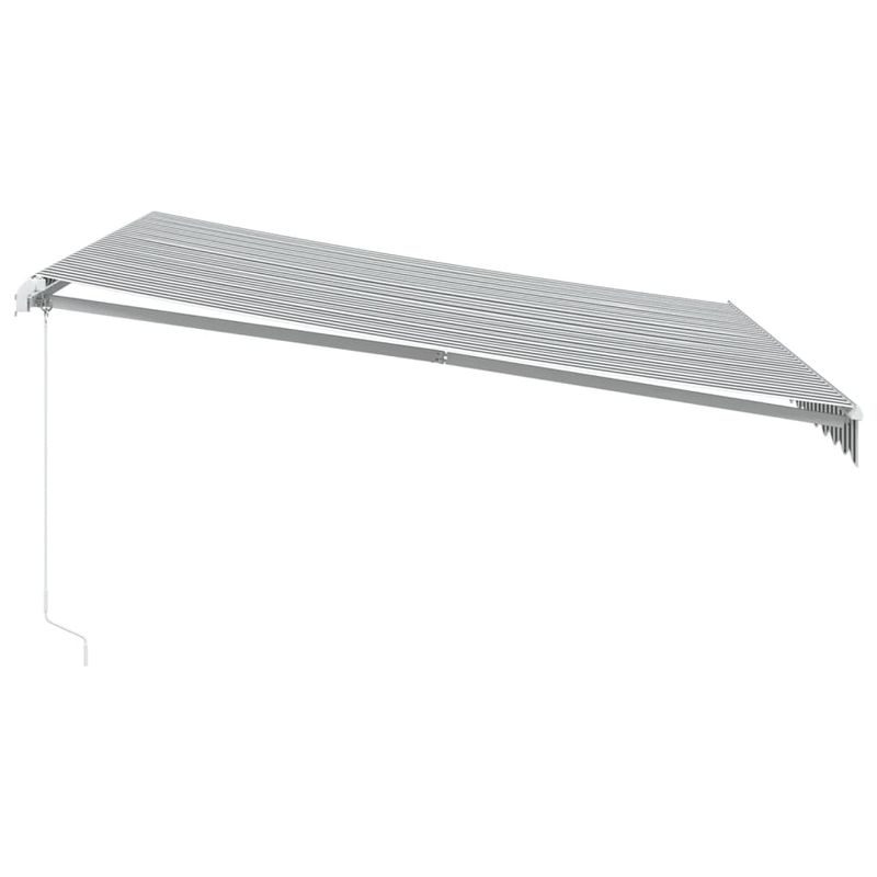 Casa si Gradina - Gradina si terasa - Umbrele si pavilioane - Pavilioane - Copertina retractabila manual cu LED, antracit/alb, 400x300 cm - Infinity.ro