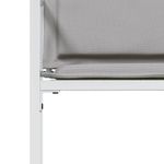 Casa si Gradina - Gradina si terasa - Mobilier exterior - Scaune si sezlonguri gradina - Scaune de gradina cu perne, 4 buc., alb, otel și textilena - Infinity.ro