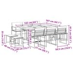 Casa si Gradina - Gradina si terasa - Mobilier exterior - Seturi mobila gradina - Set mobilier de gradina, 11 piese, cu perne, alb, textilena - Infinity.ro