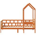 Casa si Gradina - Mobilier - Paturi si accesorii - Paturi - Pat de zi cu acoperis maro ceruit 90x200cm lemn masiv pin - Infinity.ro