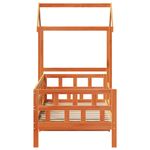 Casa si Gradina - Mobilier - Paturi si accesorii - Paturi - Pat de zi cu acoperis maro ceruit 90x200cm lemn masiv pin - Infinity.ro