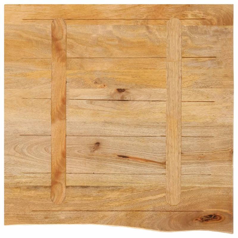 Casa si Gradina - Mobilier - Feronerie si accesorii mobila - Blat de masa contur organic 40x40x3,8 cm lemn masiv de mango, natural - Infinity.ro