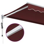 Casa si Gradina - Gradina si terasa - Umbrele si pavilioane - Pavilioane - Copertina retractabila automat, visiniu, 400x300 cm - Infinity.ro