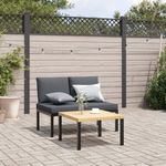 Casa si Gradina - Gradina si terasa - Mobilier exterior - Bancute de gradina - Banca de gradina cu perne, negru, aluminiu - Infinity.ro