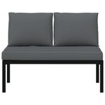 Casa si Gradina - Gradina si terasa - Mobilier exterior - Bancute de gradina - Banca de gradina cu perne, negru, aluminiu - Infinity.ro