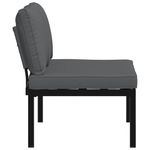 Casa si Gradina - Gradina si terasa - Mobilier exterior - Bancute de gradina - Banca de gradina cu perne, negru, aluminiu - Infinity.ro