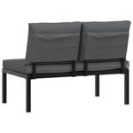 Casa si Gradina - Gradina si terasa - Mobilier exterior - Bancute de gradina - Banca de gradina cu perne, negru, aluminiu - Infinity.ro