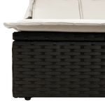 Casa si Gradina - Gradina si terasa - Mobilier exterior - Scaune si sezlonguri gradina - Sezlong dublu cu baldachin si perne, negru, poliratan - Infinity.ro