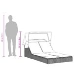 Casa si Gradina - Gradina si terasa - Mobilier exterior - Scaune si sezlonguri gradina - Sezlong dublu cu baldachin si perne, negru, poliratan - Infinity.ro