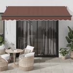 Casa si Gradina - Gradina si terasa - Umbrele si pavilioane - Umbrele - Copertina retractabila manual, maro, 350x250 cm - Infinity.ro