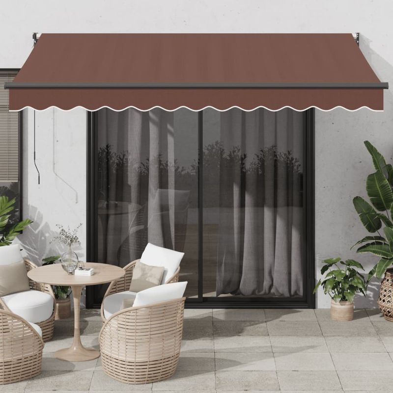 Casa si Gradina - Gradina si terasa - Umbrele si pavilioane - Umbrele - Copertina retractabila manual, maro, 350x250 cm - Infinity.ro