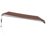 Casa si Gradina - Gradina si terasa - Umbrele si pavilioane - Umbrele - Copertina retractabila automat, maro, 450x300 cm - Infinity.ro