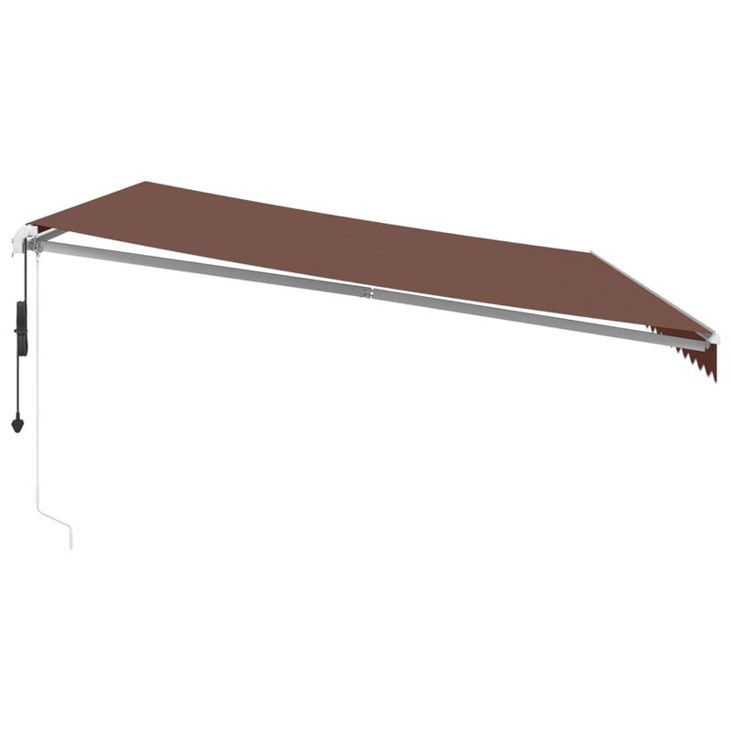 Casa si Gradina - Gradina si terasa - Umbrele si pavilioane - Umbrele - Copertina retractabila automat cu LED, maro, 500x300 cm - Infinity.ro