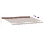 Casa si Gradina - Gradina si terasa - Umbrele si pavilioane - Umbrele - Copertina retractabila automat cu LED, maro, 500x300 cm - Infinity.ro