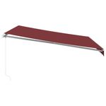 Casa si Gradina - Gradina si terasa - Umbrele si pavilioane - Umbrele - Copertina retractabila manual cu LED, visiniu, 400x300 cm - Infinity.ro